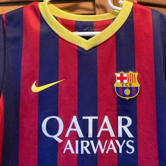 Nike FCB QATAR Blue/Red Soccer Jersey - Picture 3 of 12